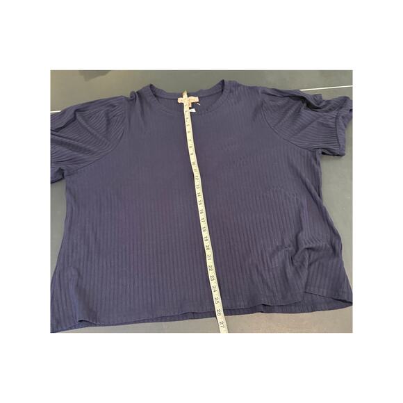Philosophy Women's Navy Blue Ribbed Top - Size 3XL Plus - Picture 5 of 5
